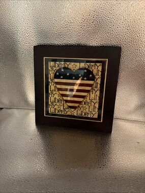 Liberty Heart American Flag Wall Art  or Hot plate 250th